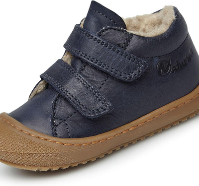 Naturino Racoon VL-Lauflernschuhe mit Wollfutter 18 EU Blau, 18 EU Blau
