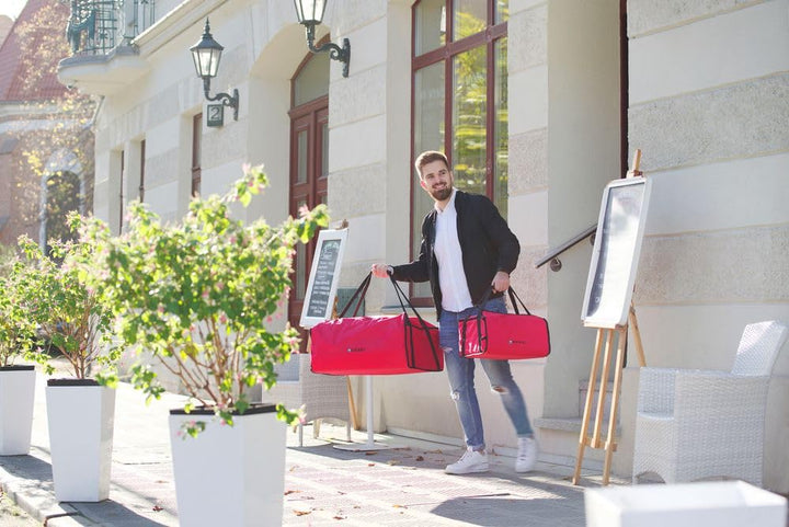 HENDI 709818 Pizza Transporttaschen, mit transparenter Tasche für Rechnungen, Pizza-Service Taschen,