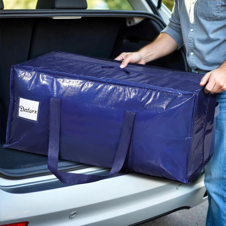 6 Stück 90L Aufbewahrungstasche, Heavy-Duty Umzugstaschen Umzugskartons Grosse mit Reissverschluss G