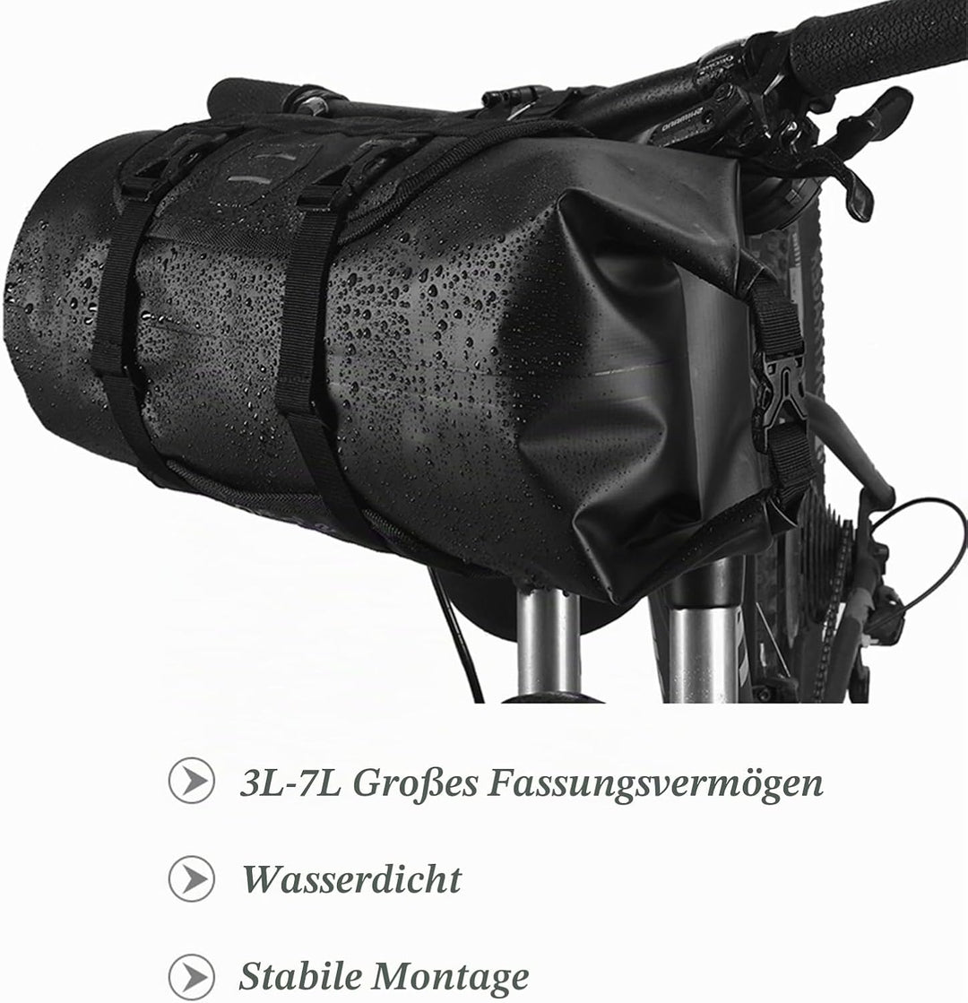 Lixada Wasserdicht vorne Fahrrad Tasche, Bike Frontrahmen Lenker Gepäckträger mit Rolle, Dry Bag Top