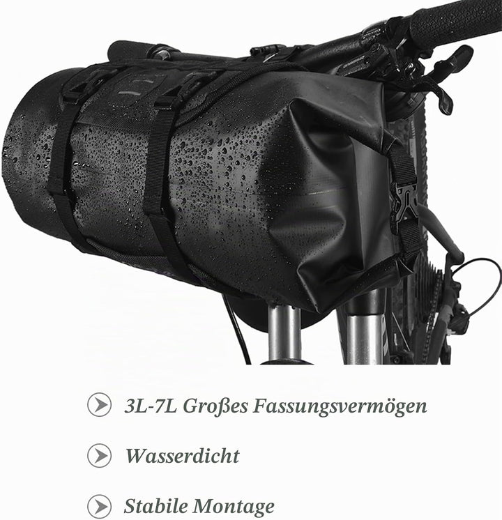 Lixada Wasserdicht vorne Fahrrad Tasche, Bike Frontrahmen Lenker Gepäckträger mit Rolle, Dry Bag Top