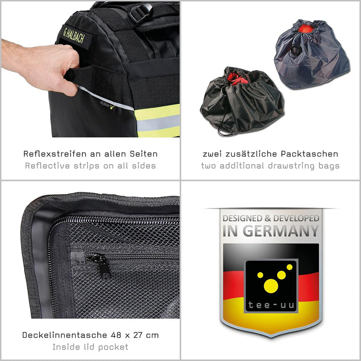 tee-uu BARRELBAG Bekleidungstasche (verschiedene Varianten) | robuste Plane | ca. 75 L Volumen | ink