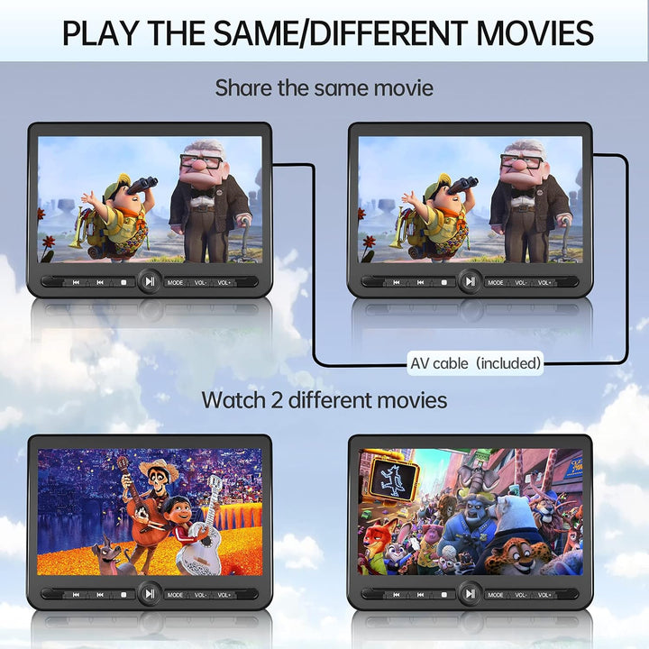 Arafuna 12,5 Zoll DVD Player Auto,1080p Auto Fernseher, DVD Player Auto Kinder Supporte l'entrée USB