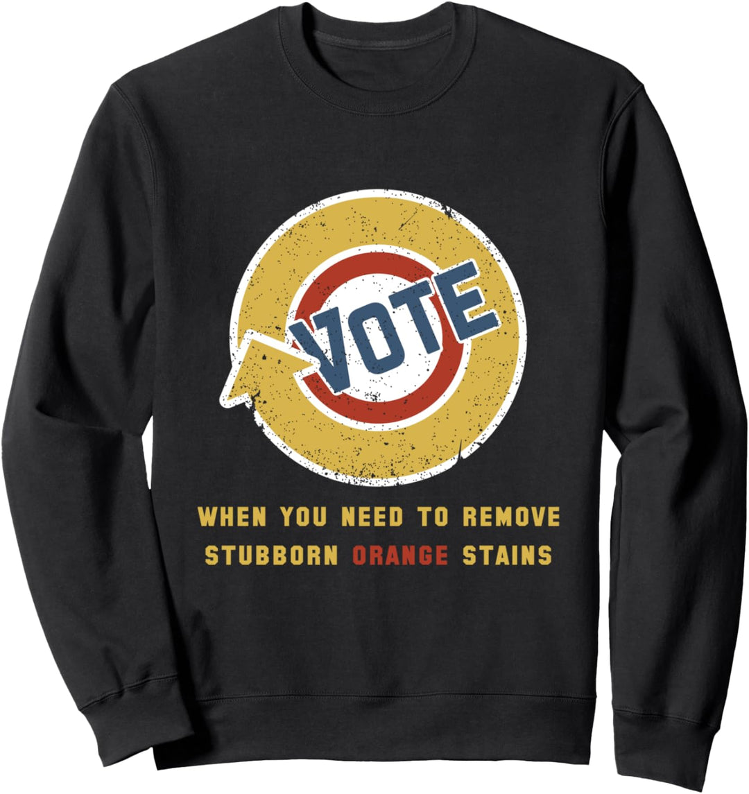 Abstimmung Hartnäckige Orangenflecken entfernen Sweatshirt