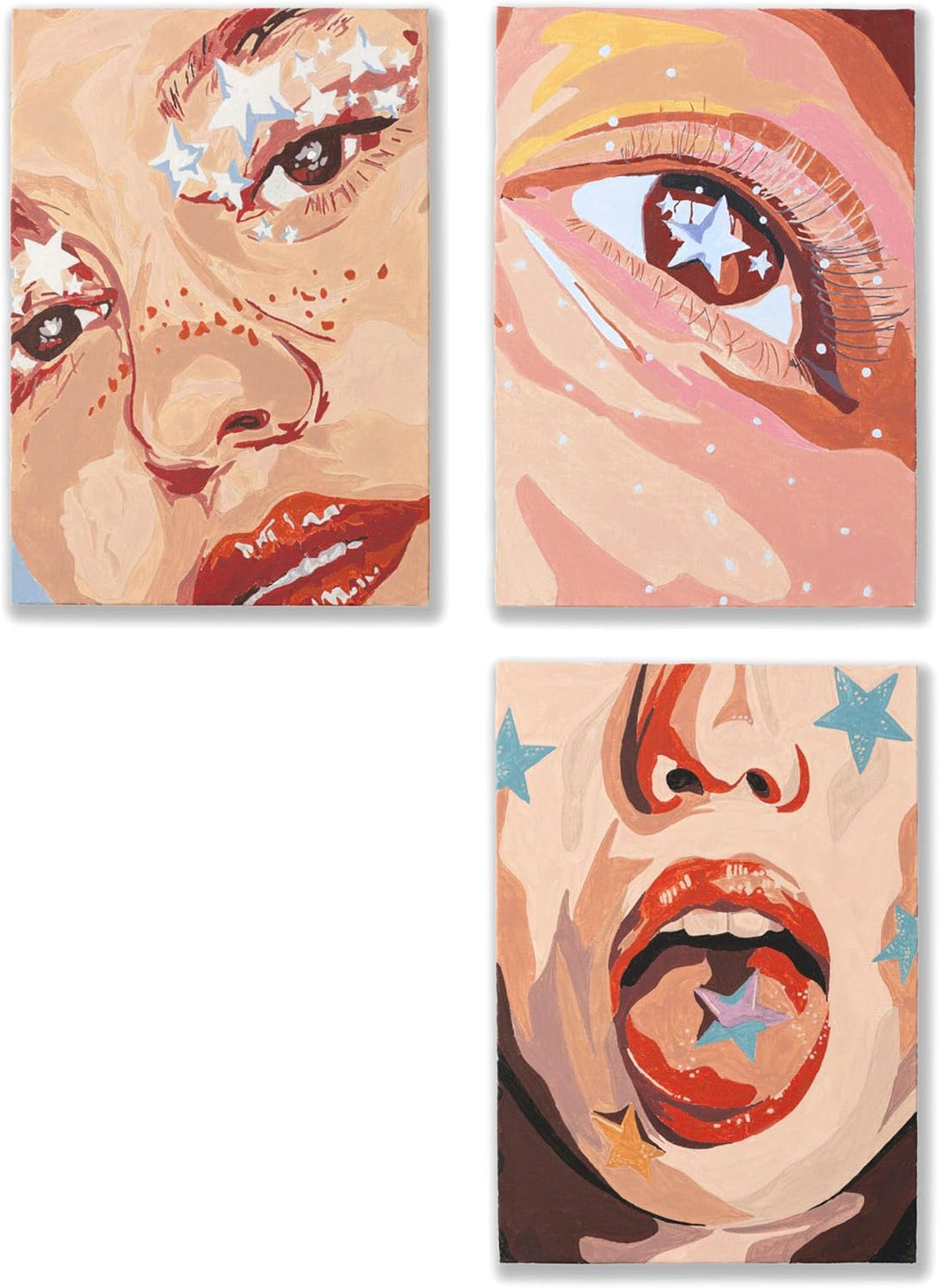 Dabble Premium Set Malen nach Zahlen für Erwachsene - 3 Stück - Mit Zubehör: Leinwand, Rahmen, Acryl