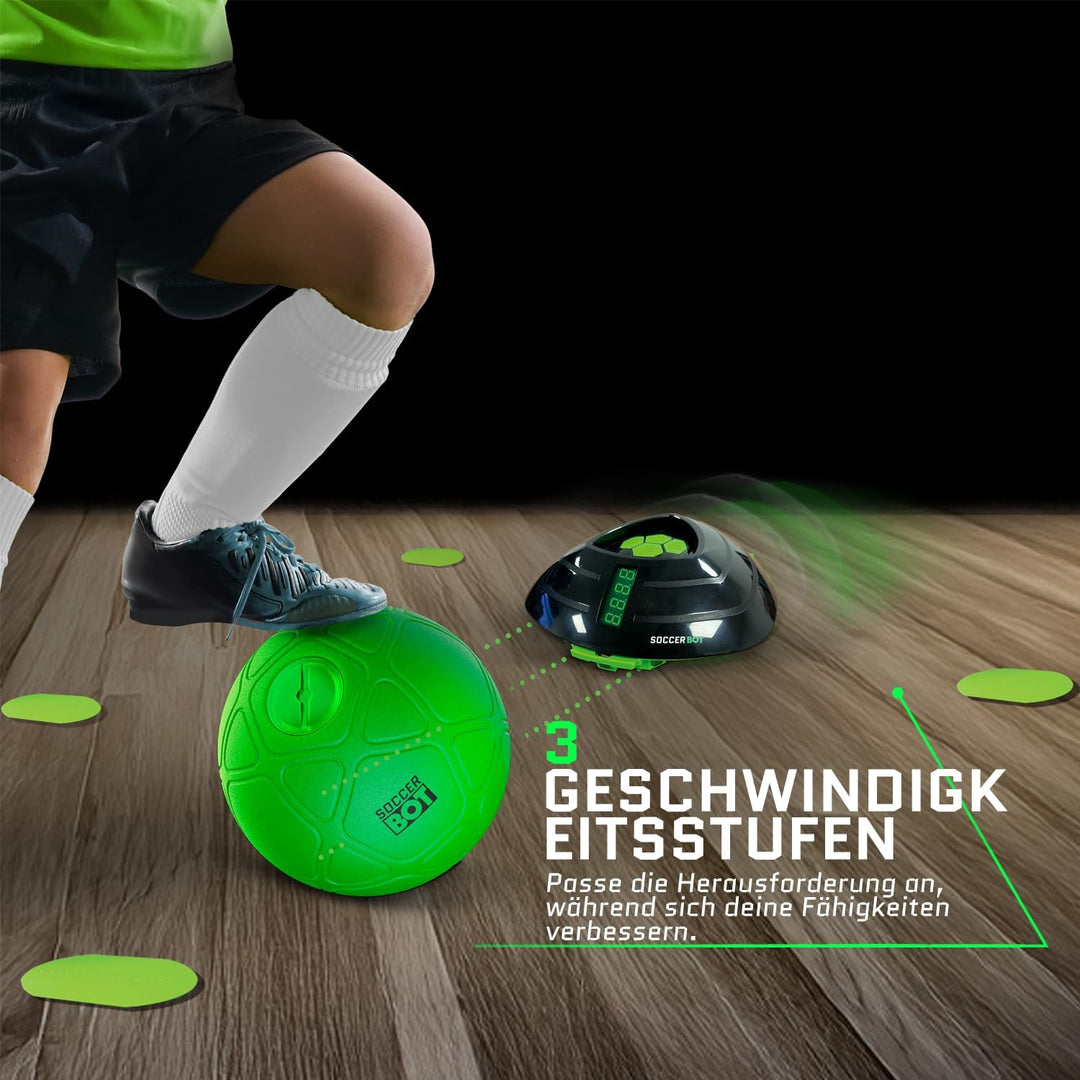 Smart Ball 1001CB-MTL Soccer Bot HallenFusballtrainer, Schwarz, Einheitsgrösse