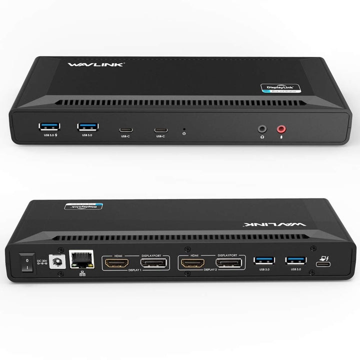 WAVLINK USB C Universelle Docking Station 60W Stromversorgung Unterstützt Dual 4K Videoausgänge (Dis