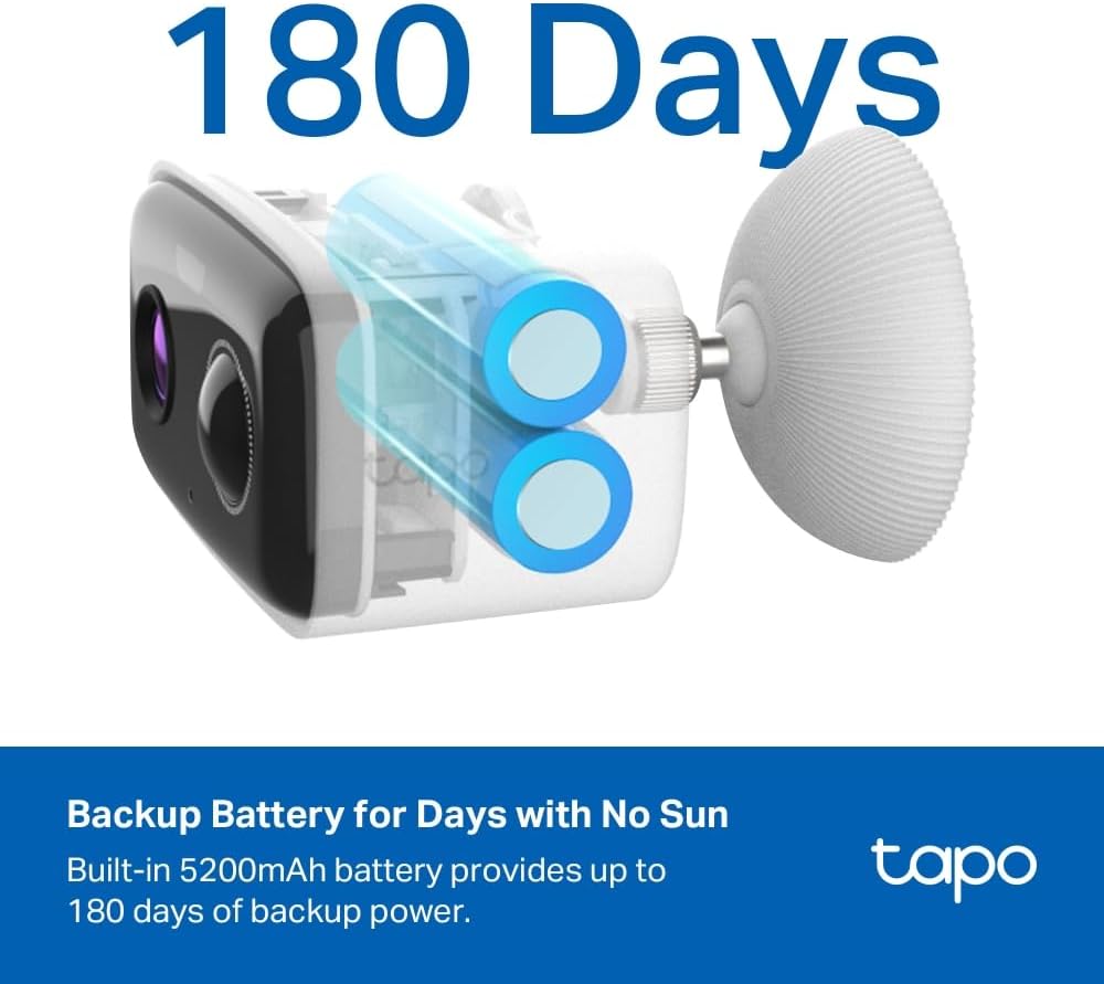 Tapo C400 KIT 1080p Solar Überwachungskamera für aussen, Farbnachtsicht, WLAN 2,4 GHz, Zwei-Wege-Aud
