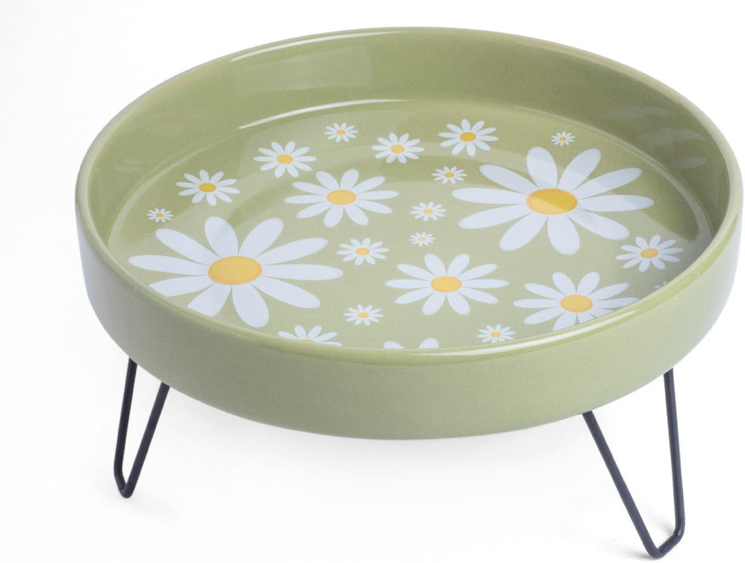 Petface Daisy Keramik Vogeltränke (30 cm x 30 cm) Gänseblümchen, Gänseblümchen