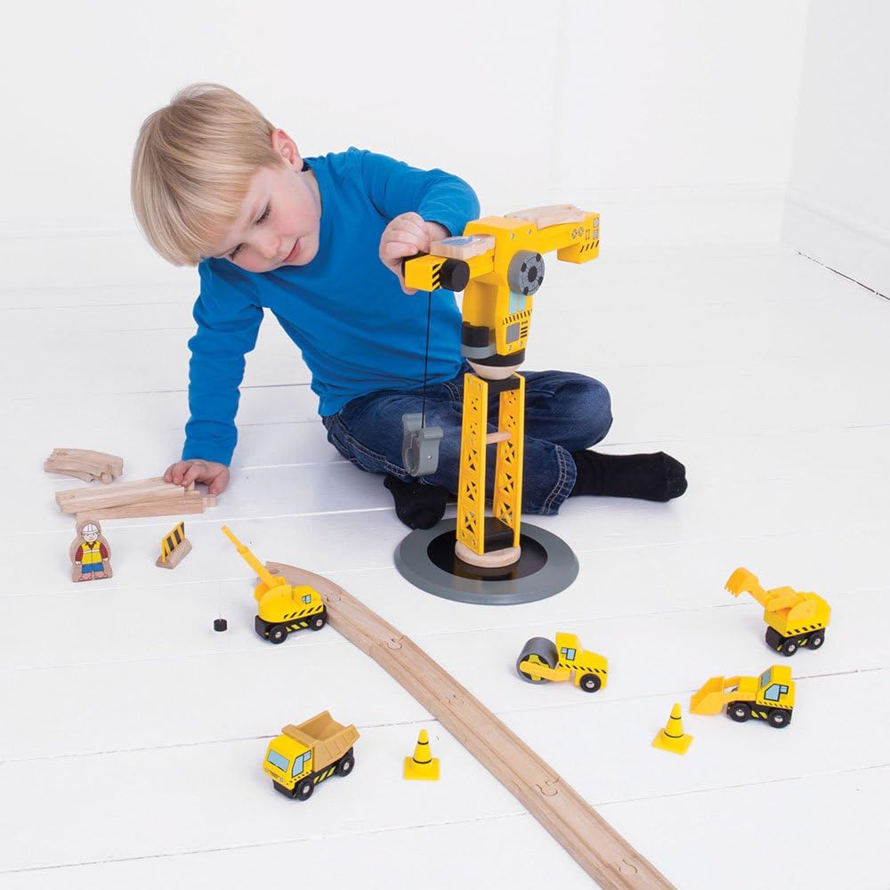 Bigjigs Rail Kit Costruzioni Con Grande Gru