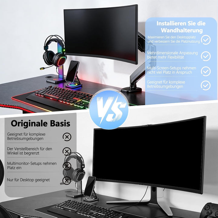 AW3425DWM VESA-Adapter kompatibel mit Alienware Monitoren (passend für AW2525HM,AW2524HF,AW2724HF,AW