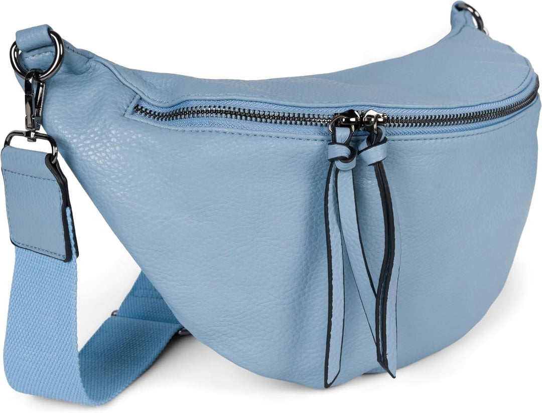 styleBREAKER Damen Halbmond Crossbody Schultertasche, abnehmbarer verstellbarer Schultergurt, Einfar