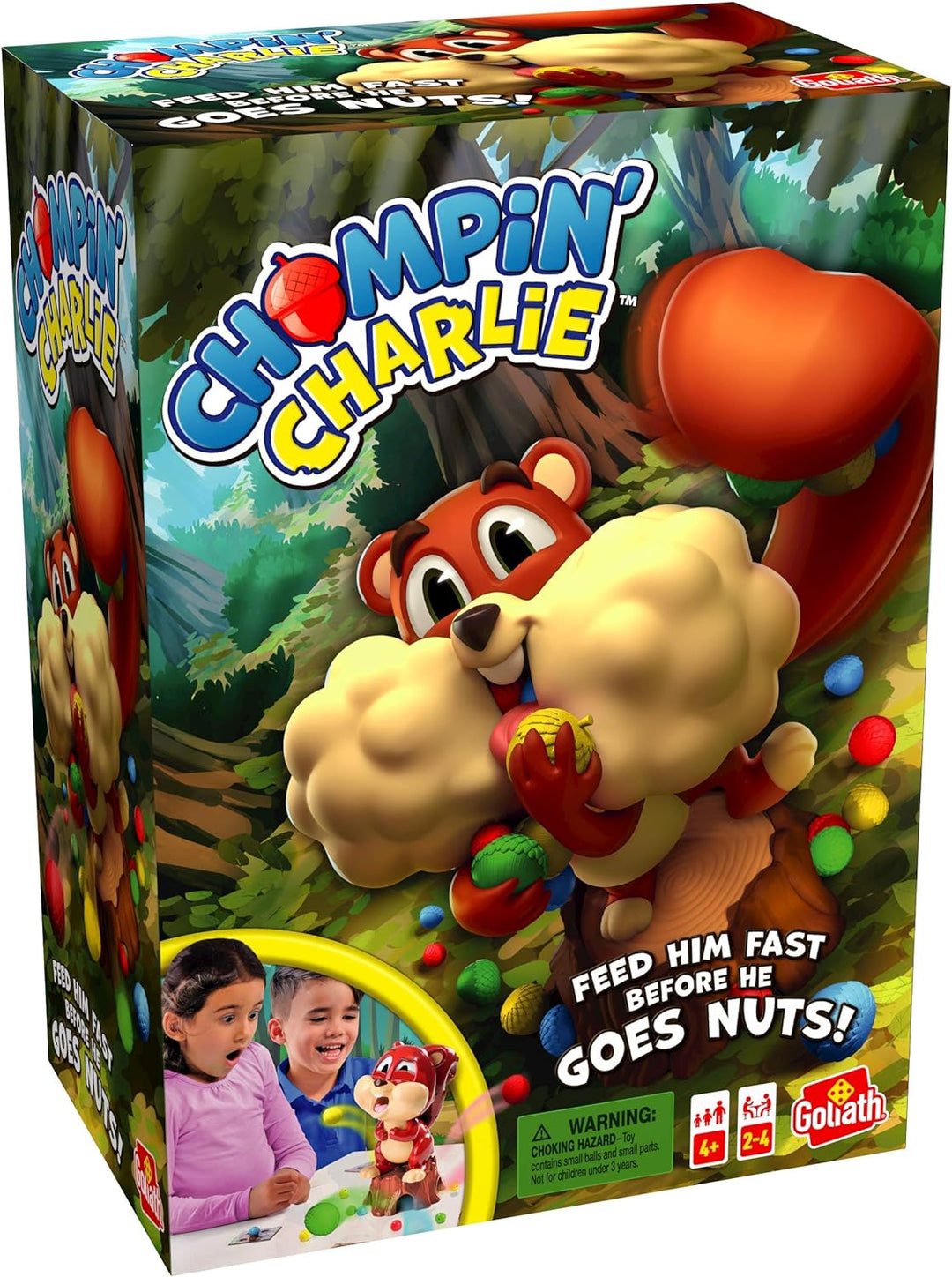 Chompin' Charlie Game - Feed The Squirrel Acorns and Race to Collect Them When They Scatter by Golia