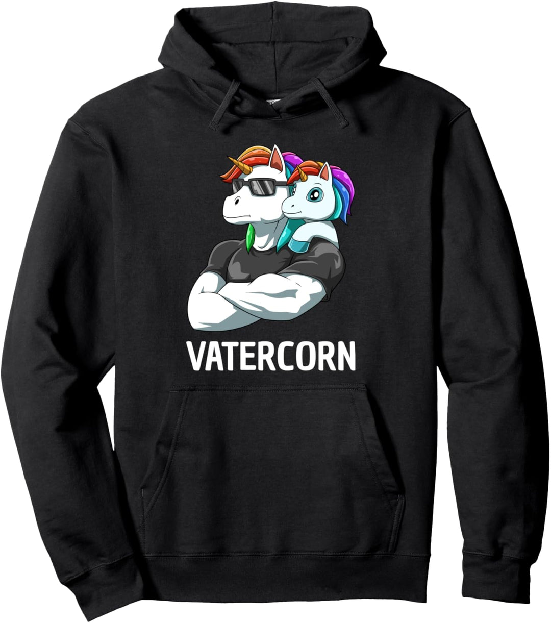 Vater Tochter Einhörner - Papa Mädchen Pullover Hoodie