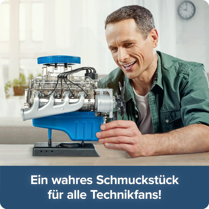 FRANZIS 67501 - Ford Mustang V8-Motor, originalgetreuer Motorbausatz im Massstab 1:4, inkl. Soundmod