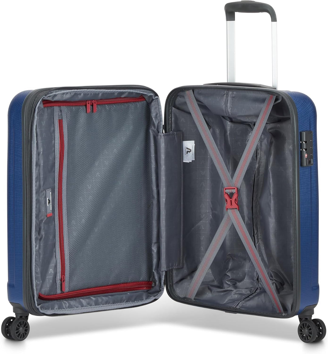 Roncato Kinetic 2.0 Kabinen-Trolley 55x40x20/25 cm Erweiterbar - Blau Blau 55 cm [EXP], Blau 55 cm [
