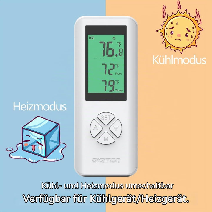 Kabelloser Thermostatausgang, temperaturgesteuerte Steckdose Heizung &amp; Kühlung Fernbedienung und Plu