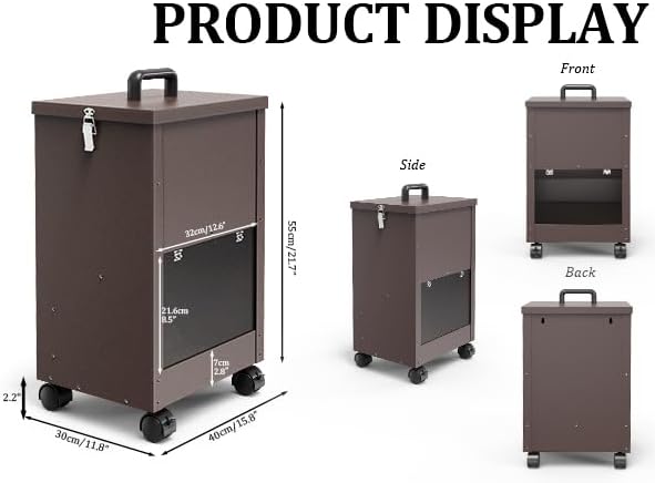 Galvanisierter Automatischer HundefüTterer GrossEr Rasse 45lbs Hundefutter-Spender Mit RäDern FüR Gr