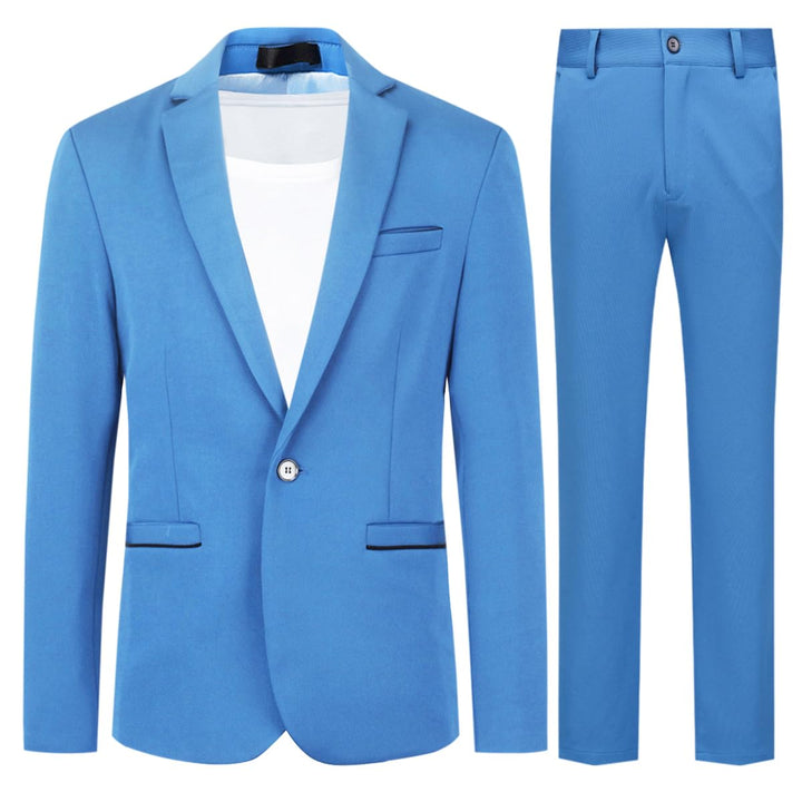 Allthemen Anzug Herren 2 Teilig Slim Fit Herrenanzug EIN Knopf Business Hochzeitanzug für Männer L H