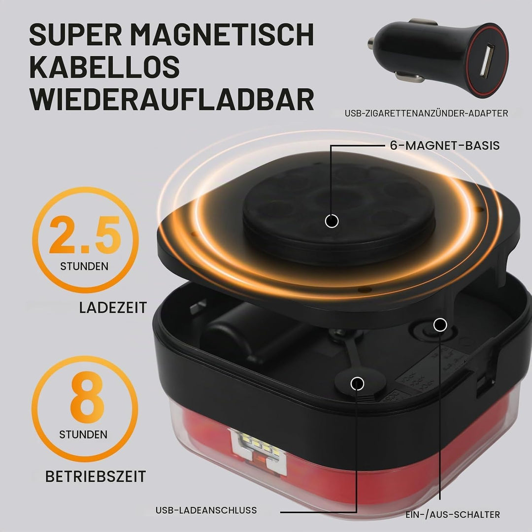 AOHEWEI Kabellose Beleuchtung LED Set Magnetische Anhänger Rücklichter Kabel frei 12V/24V LKW hinten