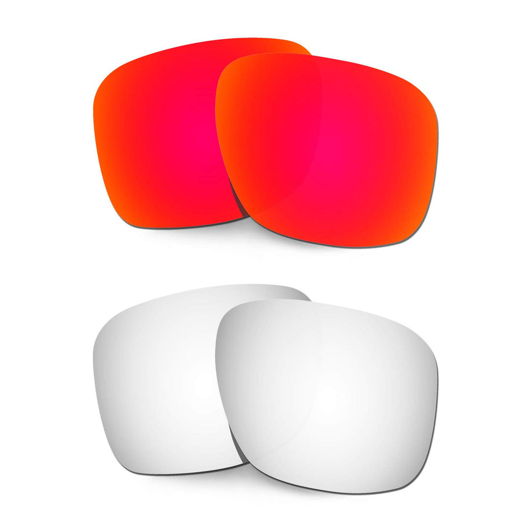 HKUCO Verstärken Ersatz-Brillengläser für Oakley Holbrook XL OO9417 Rot/Titan Sonnenbrille