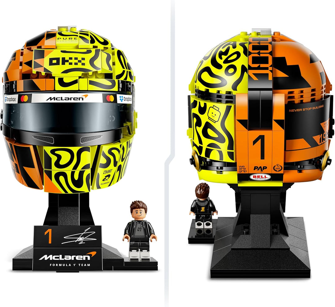 LEGO Editions McLaren MasterCard F1 Team Lando Norris’ Helm - F1 Fanartikel - Modellbau mit Minifigu