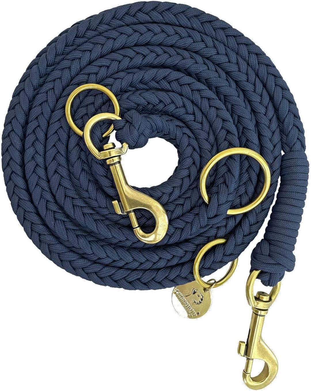 Leisegrün Paracord Hundeleine 2m | Handgefertigte Leine 3-Fach verstellbar | Handmade für kleine und