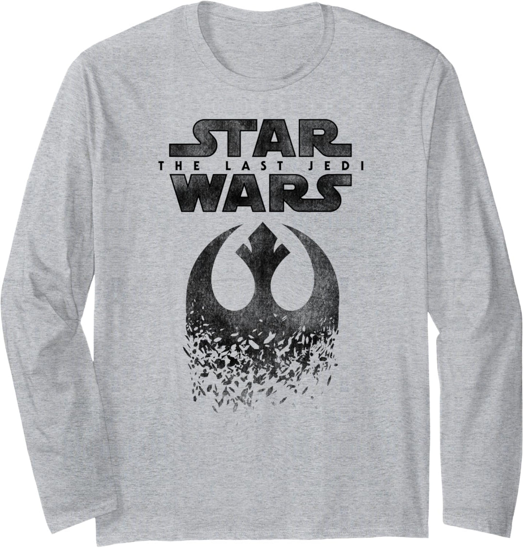 Star Wars The Last Jedi Shattered Rebel Logo Langarmshirt