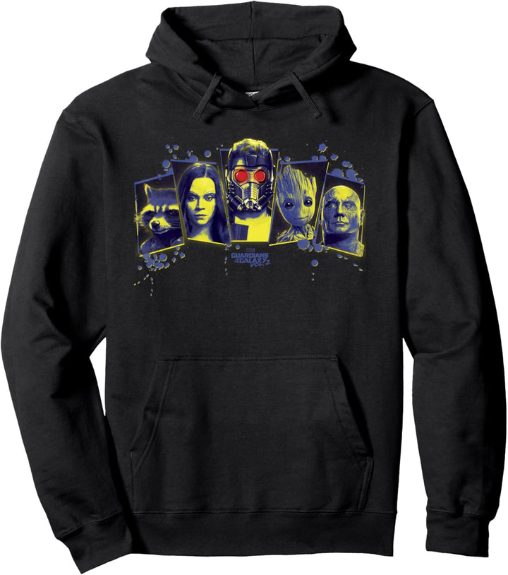 Marvel Guardians Of The Galaxy Vol. 2 Group Splatter Panels Pullover Hoodie