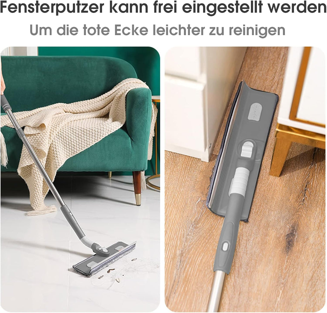 Fensterwischer mit Teleskopstiel - 2 in 1 Teleskopstange fensterreinigung, Reinigungsgerät von 29 bi