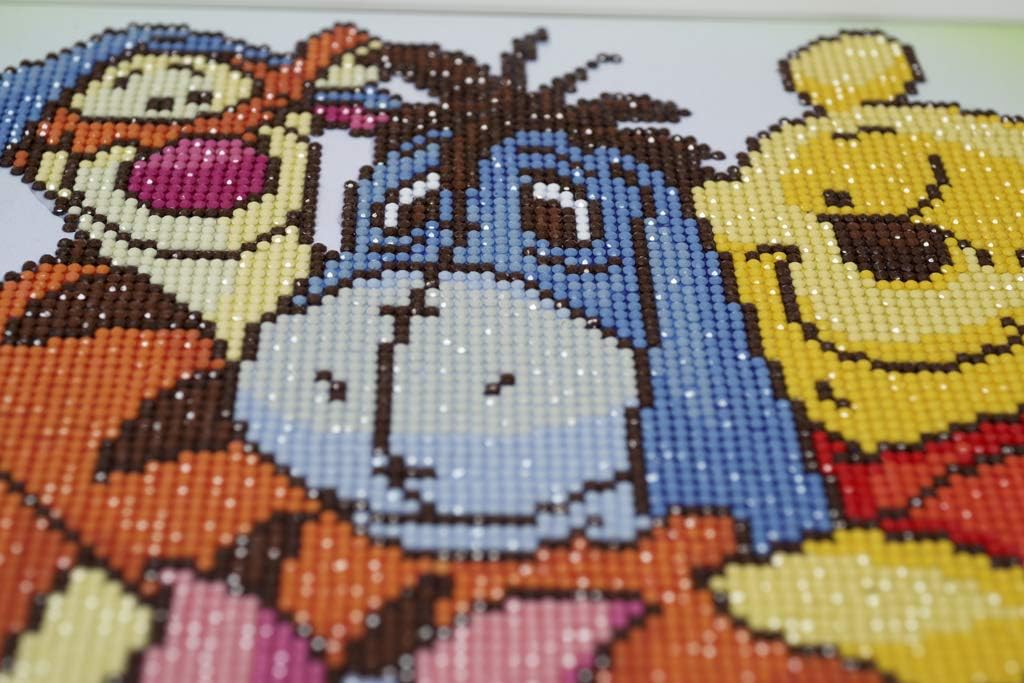 Vervaco 5413480782758 Disney Winnie & Freunde Diamanten Malerei, Acrylic, mehrfarbig, ca. 47 x 42 cm