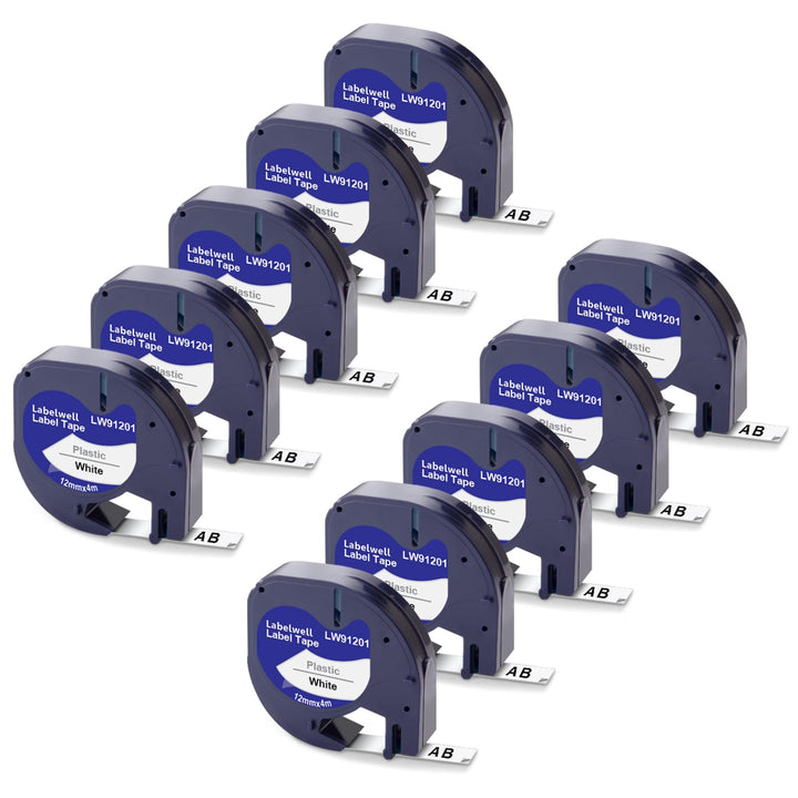 Labelwell 10x Kompatibel für Dynmo 91201 91221 S0721660 Schriftband Kompatibel für Dynmo XR 200B LT-