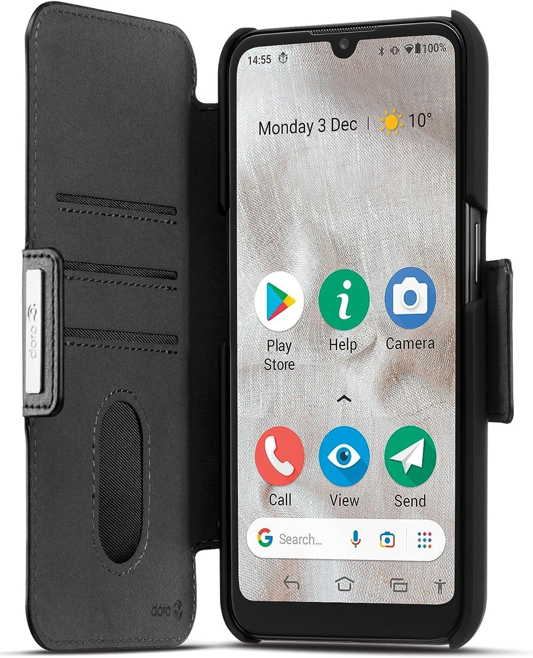 Doro 8100 Plus – 4G entsperrtes Smartphone für Senioren – 13 MP Dreifach-Kamera – wasserfestes Andro