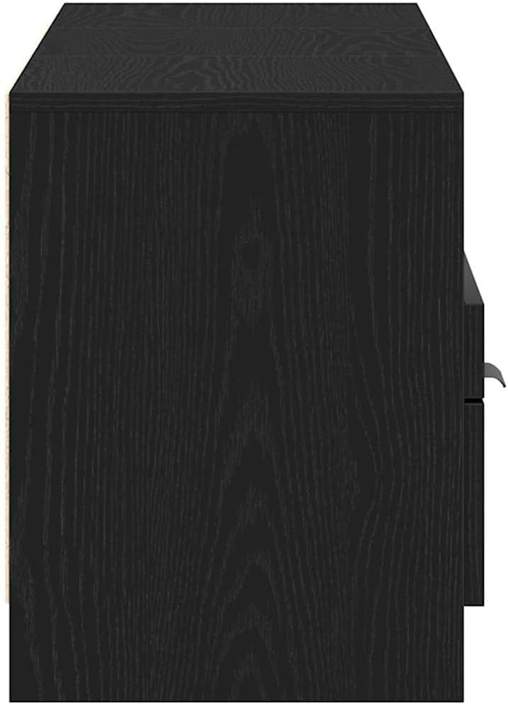vidaXL TV-Schränk 150 x 33,5 x 45 cm Schwarz Eichen-Optik | Hier hast du genug Platz für all deine M
