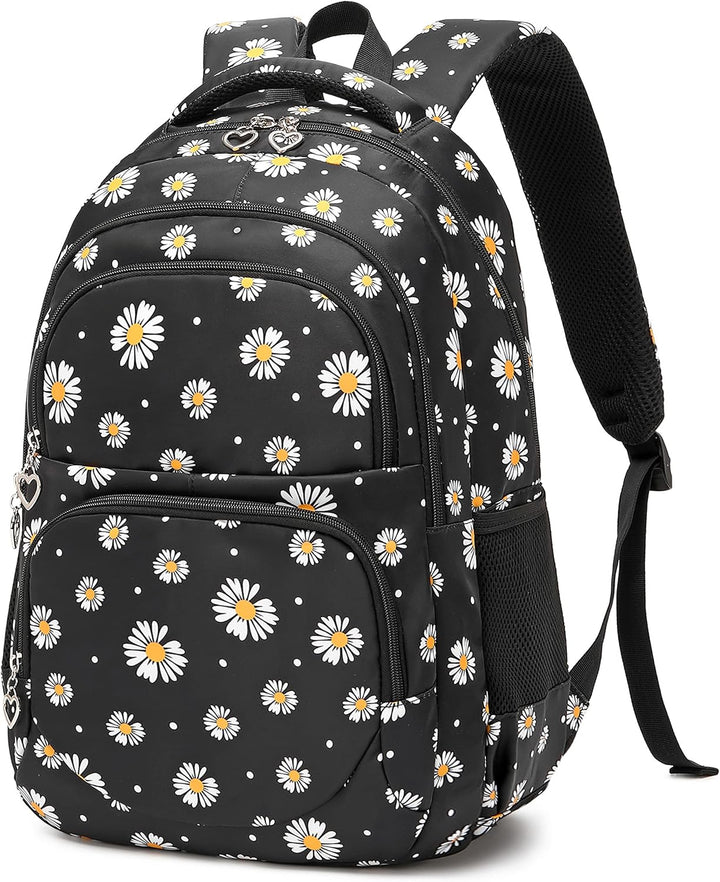 TCYIN Rucksack Mädchen Damen Schulrucksack Floral Backpack for Teenager Girls Modisch Schultasche fü