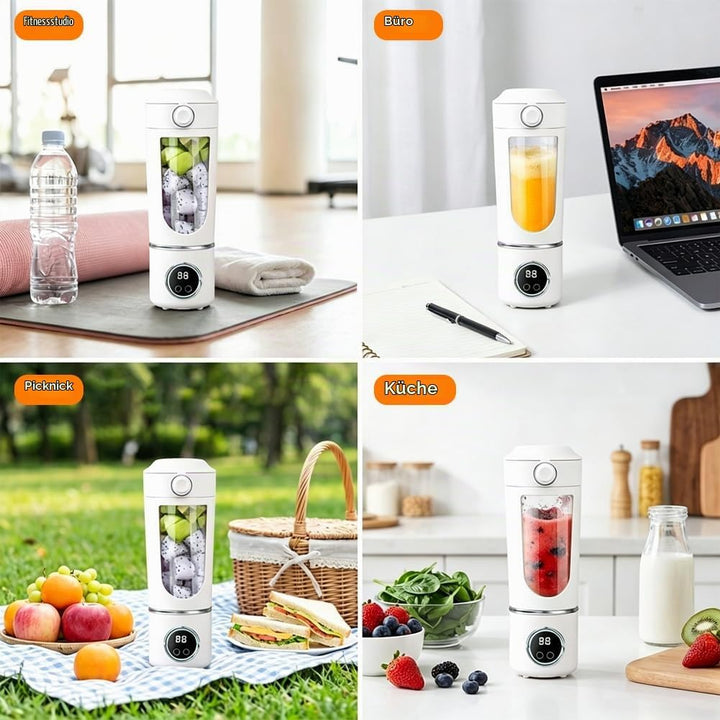 Tragbarer Mixer Smoothie Maker, Mixer to go 700 ml, Typ-C Wiederaufladbar, Becher mit Auslaufsichere