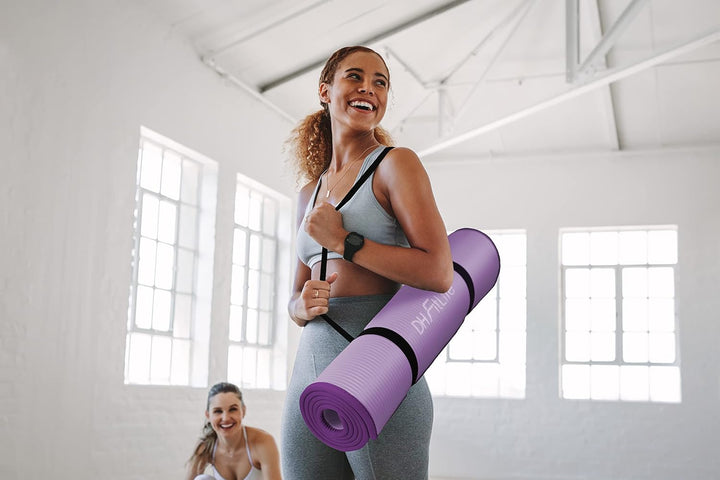 DH FitLife Trainingsmatte Fitnessmatte, Sportmatte 183 * 61 * 1 cm, Gymnastikmatte extra reissfest,