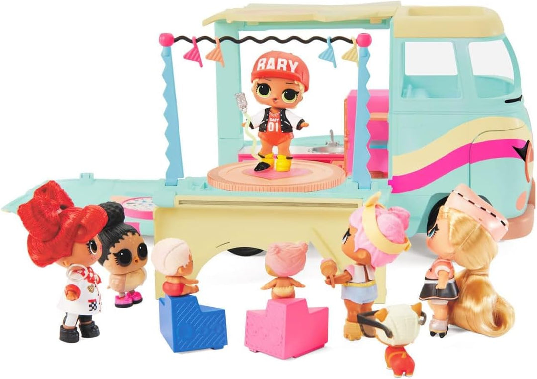 L.O.L. Surprise! 5-in-1 Grill &amp; Groove Camper - Spielset mit vielen Überraschungen - Küche, Bühne &amp;