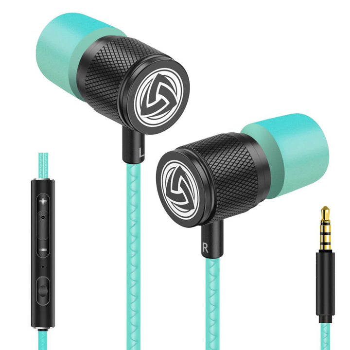 LUDOS Ultra Kopfhörer In Ear Ohrhörer mit Kabel und Mikrofon, Kristallklarer Klang, Ausgewogene Höhe