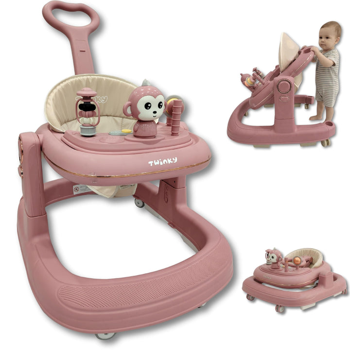 Twinky® Lauflernwagen mit Spielset & Bodenmatte - Robuste 4-fach verstellbare Vorschul-Lauflernhilfe