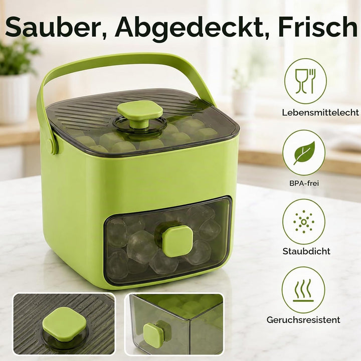 Klein Eiswürfelmaschine, Ice Cube Maker, 48 Stück Eiswürfel, einfaches Drücken, um das Eis zu lösen,