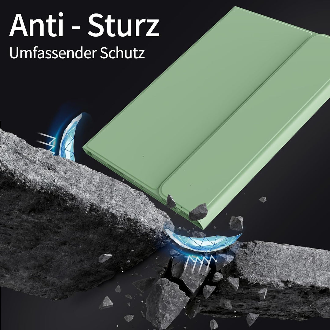 Tastatur Hülle für iPad A16 11. Generation 2025/ iPad 10. Generation 2022 (11/10,9 Zoll) mit Stiftha