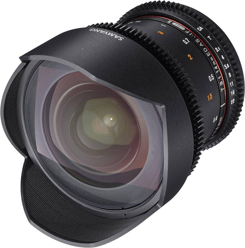 Samyang 14/3,1 Objektiv Video DSLR II Sony E manueller Fokus Videoobjektiv 0,8 Zahnkranz Gear, Weitw