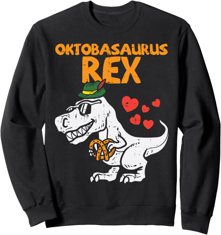 Oktobasaurus T-Rex Brezel Jungen Oktoberfest Kleinkind Kinder Sweatshirt