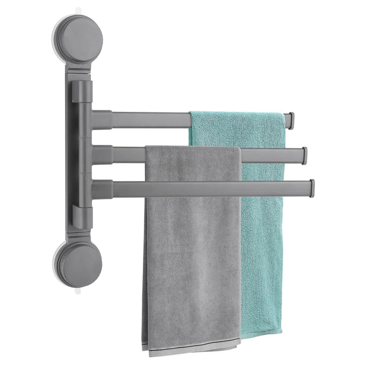 Handtuchhalter Ohne Bohren, 180° Schwenkbar 3 Armig Handtuchstange, Saugnapf Typ Towel Holder, Alumi