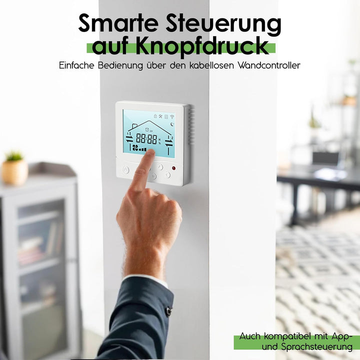 Eco Smart DZ Easy+ Wohnraumlüftung inkl. Controller – 97% Wärmerückgewinnung, luftfeuchtegesteuert,