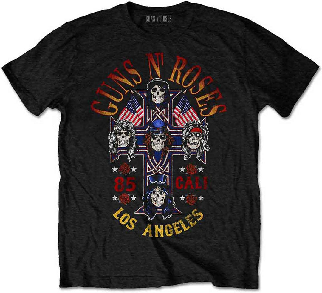 Guns N Roses T-Shirt Cali Band Logo Offizielles Herren XL Schwarz S, Schwarz S