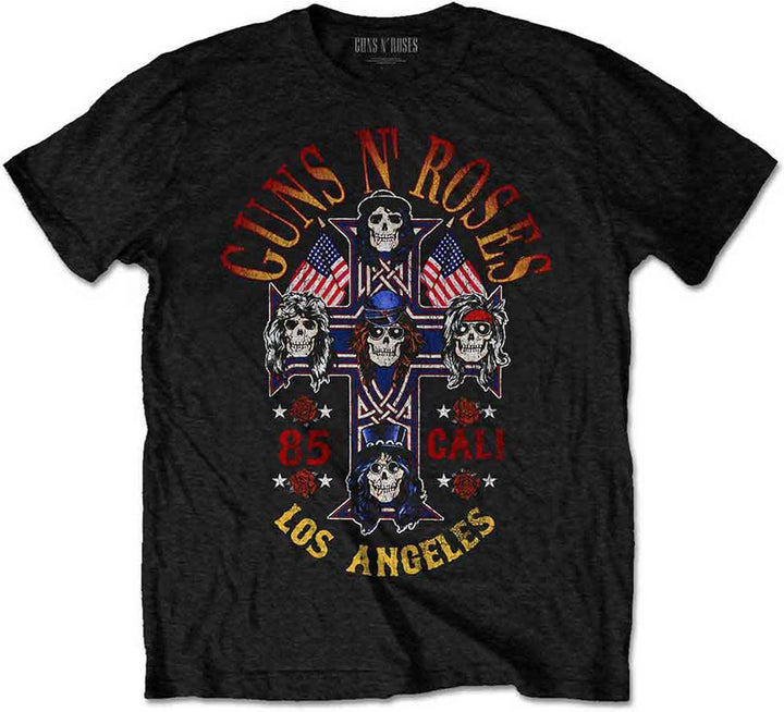 Guns N Roses T-Shirt Cali Band Logo Offizielles Herren XL Schwarz S, Schwarz S