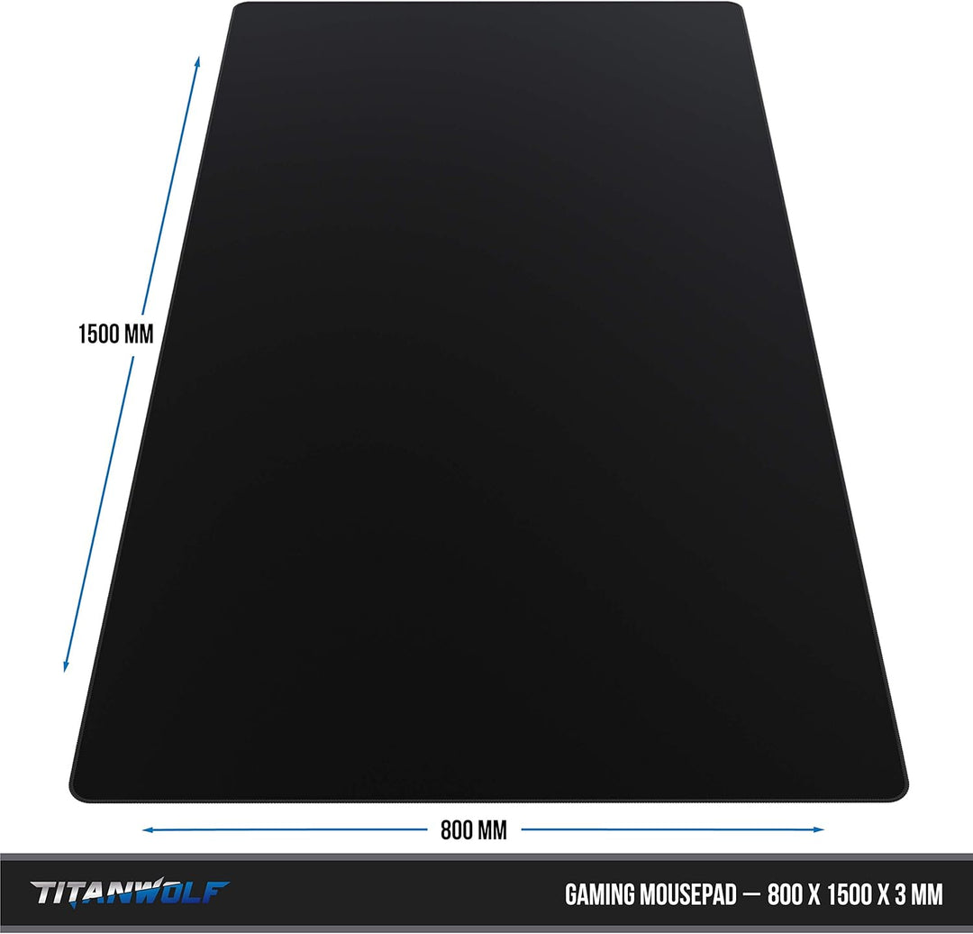 Titanwolf - XXXL Übergrösse Mauspad 1500x800mm - XXXL Grossformat - Schreibtischauflage - gummierte