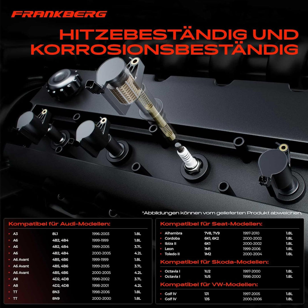 8x Zündspule Zündmodul für A3 A6 A8 TT A-l-h-a-m-b-r-a Cordoba Ibiza III Leon Toledo II Octavia Golf